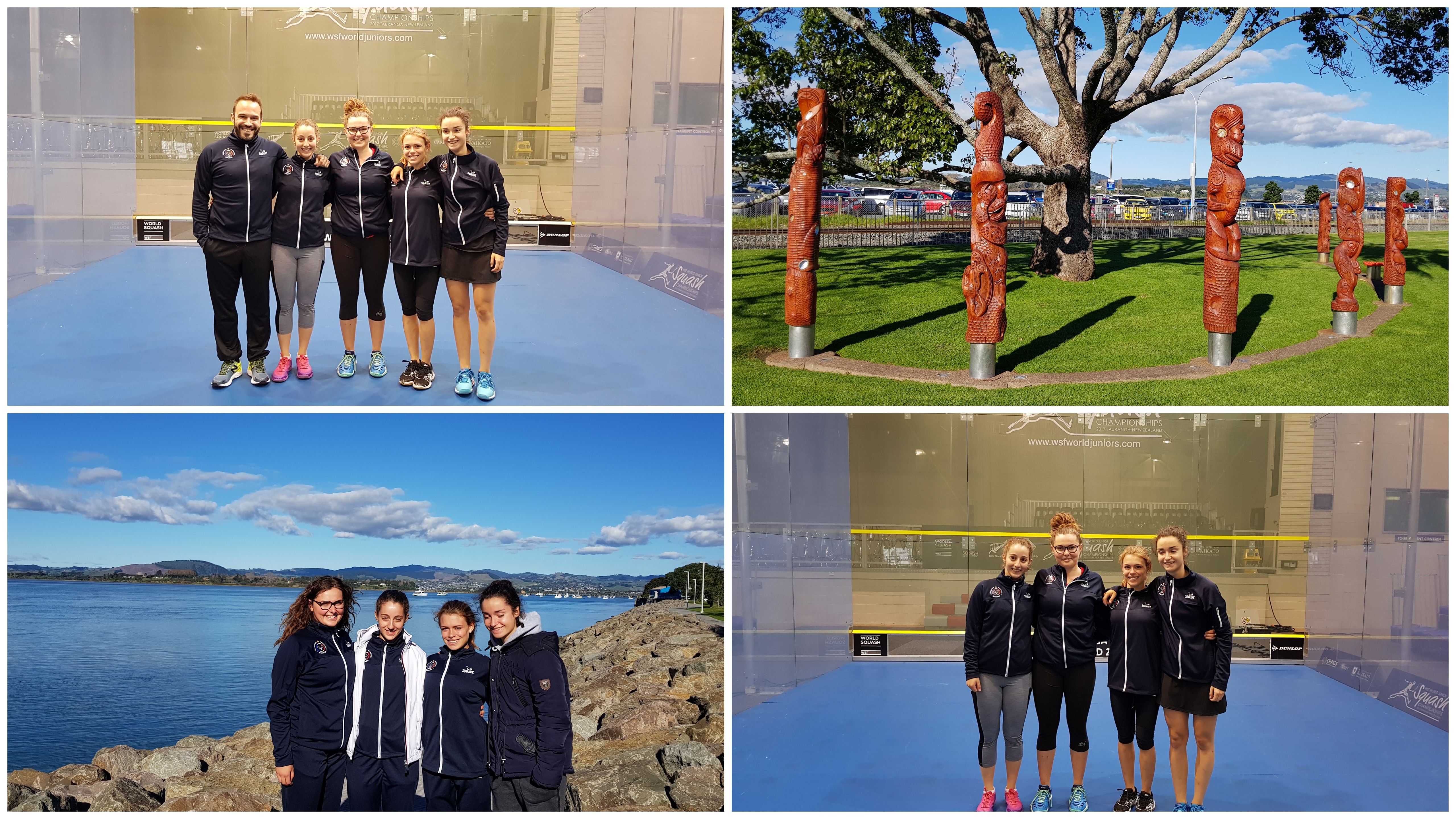 Fanny Segers, Lauriane Maingot, Chloé Mourier et Maelle Fuhrer aux Championnats du Monde Junior en Nouvelle Zélande, à Tauranga 